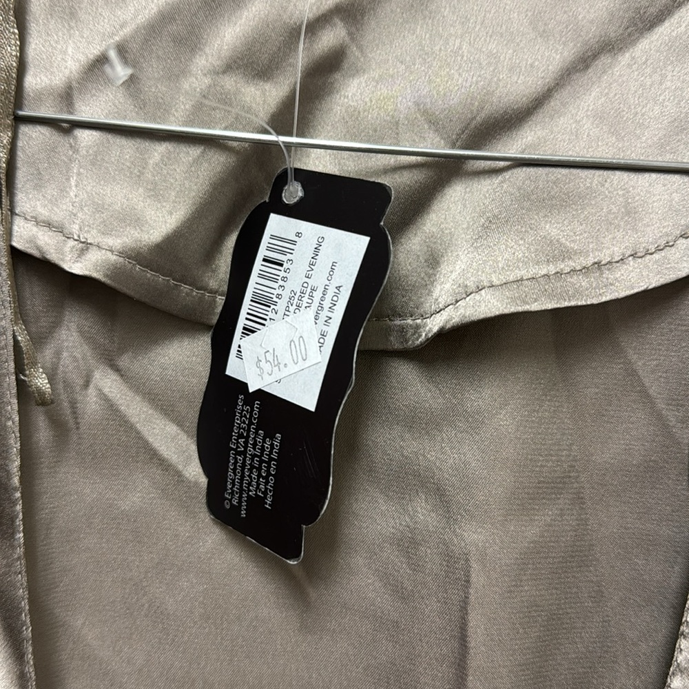 NWT - Brown Silky Robe - Picture 3 of 5